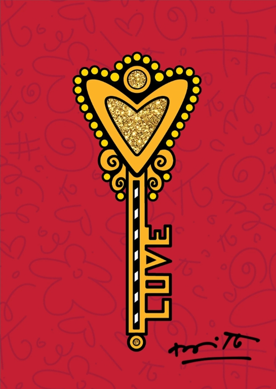 KEY TO MY HEART｜ ロメロ ブリット (Romero Britto) - HOPE