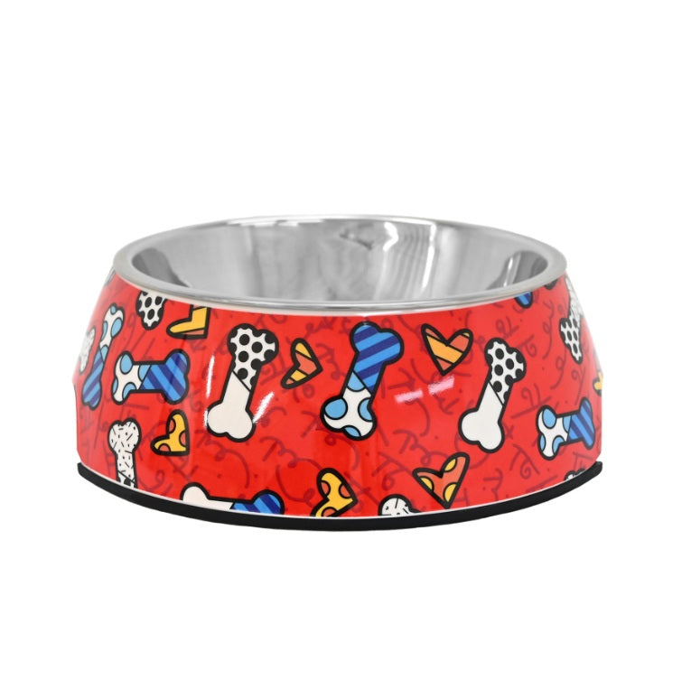 BRITTO® PET Bowl - RED BORNES & HEARTS