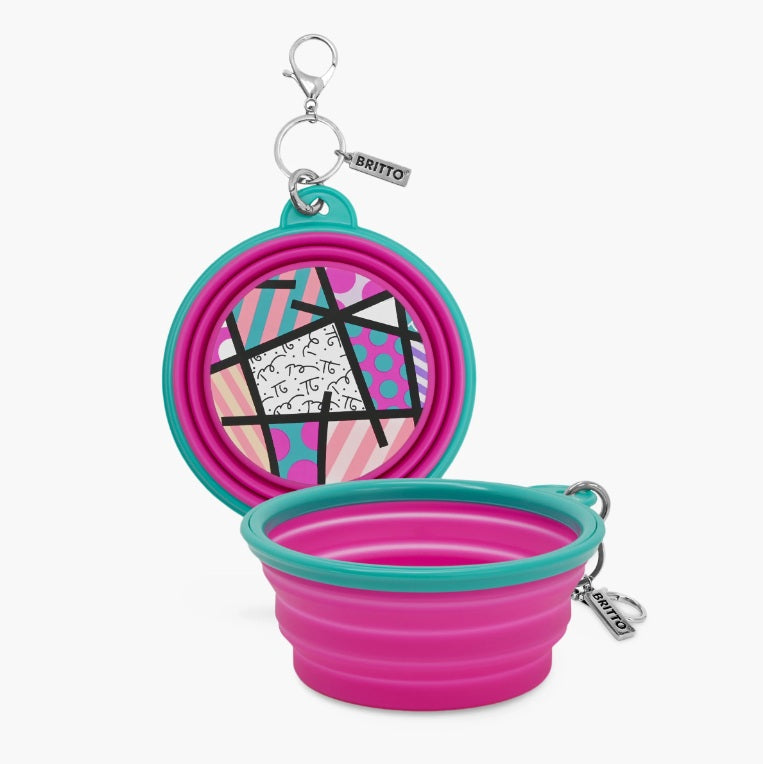 BRITTO® PET TRAVEL Bowl - PINK LANDSCAPE